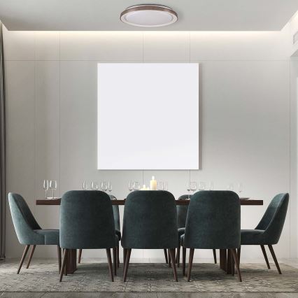 LED Stmievateľné kúpeľňové stropné svietidlo GRAŻYNA LED/72W/230V 3000-6000K pr. 51 cm IP44 šedá + diaľkové ovládanie