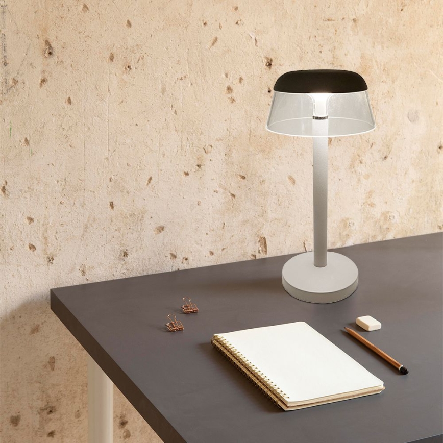 LED Stmievateľná nabíjacia dotyková stolná lampa LED/3W/5V 3000-6000K 1800 mAh biela