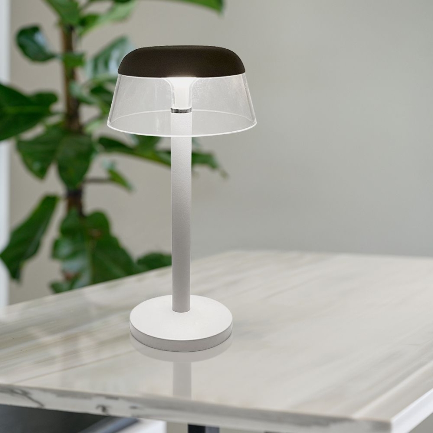 LED Stmievateľná nabíjacia dotyková stolná lampa LED/3W/5V 3000-6000K 1800 mAh biela