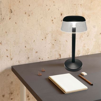 LED Stmievateľná nabíjacia dotyková stolná lampa LED/3W/5V 3000-6000K 1800 mAh čierna
