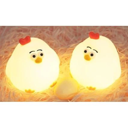 LED Stmievateľné nabíjacie detské nočné svetlo LED/1W/5V 3000K 800 mAh kura