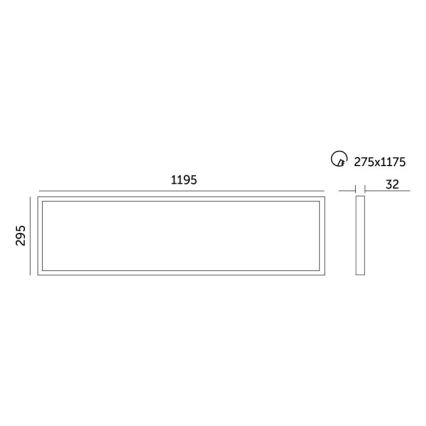 LED Stmievateľný podhľadový panel CAPRI LED/25/36/40W/230V 3000/4000/5700K IP44 30x120 cm