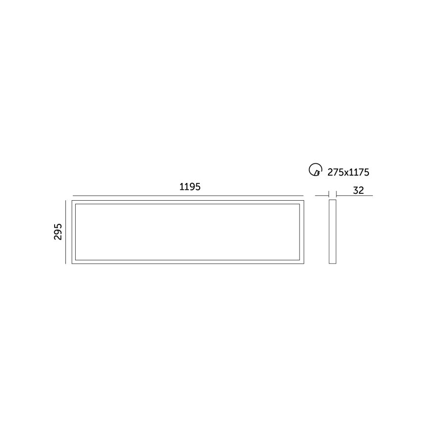 LED Stmievateľný podhľadový panel CAPRI LED/25/36/40W/230V 3000/4000/5700K UGR&lt;19 IP44 30x120 cm