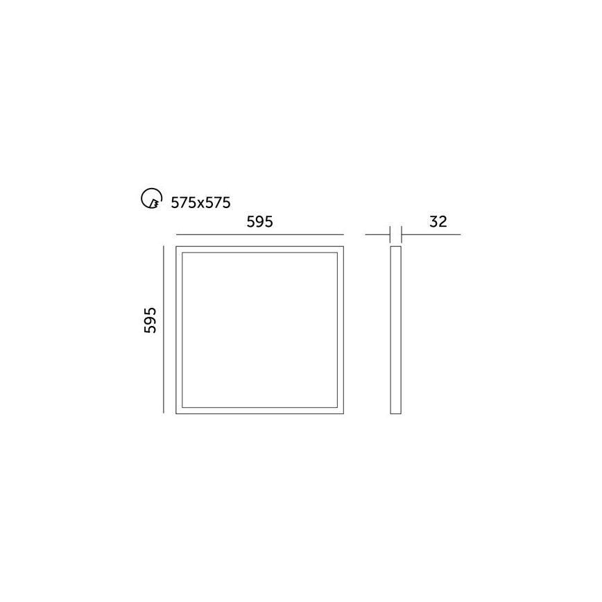 LED Stmievateľný podhľadový panel CAPRI LED/25/36/40W/230V 3000/4000/5700K UGR&lt;19 IP44 60x60 cm