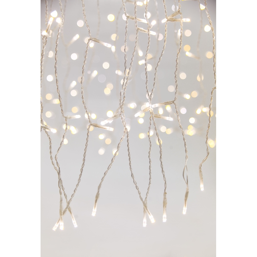 LED Stmievateľný vonkajší vianočný záves CURTAIN 360xLED/8,4W/230V 2x2 m IP44 teplá biela + diaľkové ovládanie