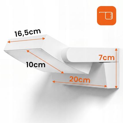 LED Stmievateľné vonkajšie nástenné svietidlo LED/12/18/24W/230V 3000/4000/6500K IP54 biela