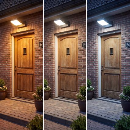 LED stmievateľné vonkajšie nástenné svietidlo LED/12/18/24W/230V 3000/4000/6500K IP54 čierne