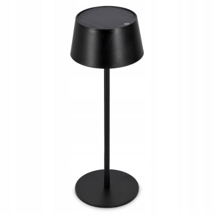 LED Stmievaná dotyková solárna lampa LED/3W/5V USB 1800 mAh IP44 čierna