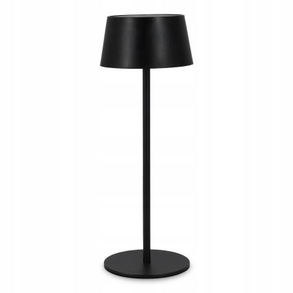 LED Stmievaná dotyková solárna lampa LED/3W/5V USB 1800 mAh IP44 čierna