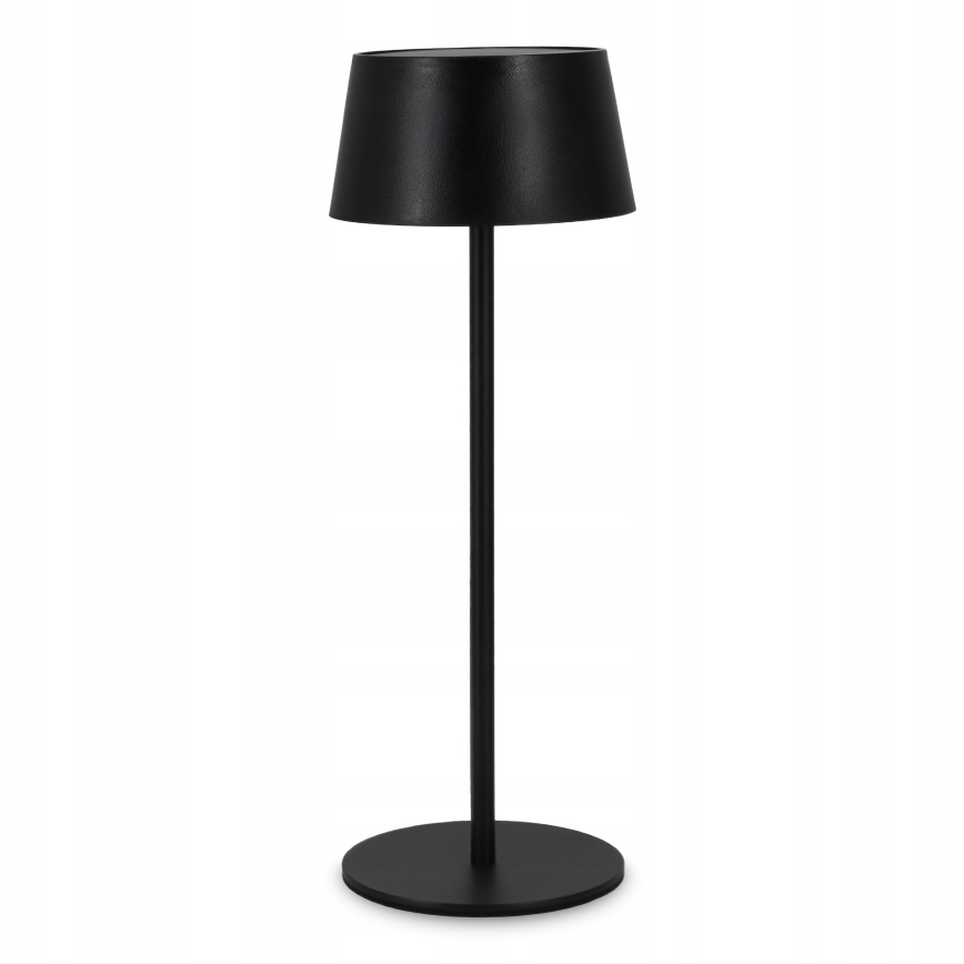 LED Stmievaná dotyková solárna lampa LED/3W/5V USB 1800 mAh IP44 čierna