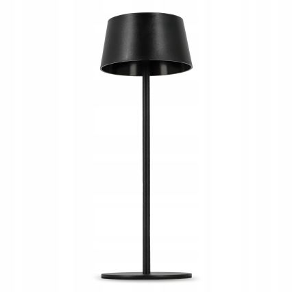 LED Stmievaná dotyková solárna lampa LED/3W/5V USB 1800 mAh IP44 čierna