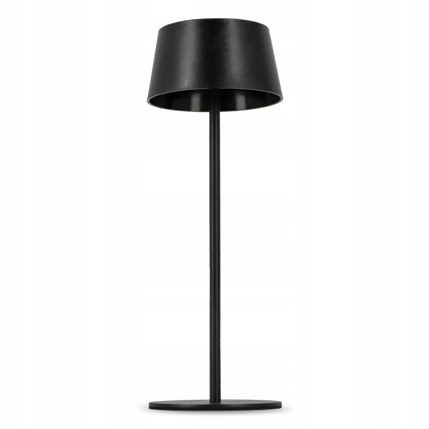 LED Stmievaná dotyková solárna lampa LED/3W/5V USB 1800 mAh IP44 čierna