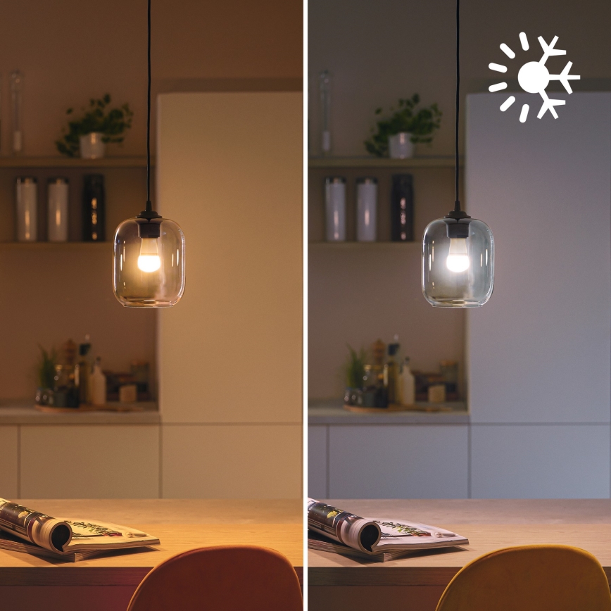 LED RGB stmievateľná žiarovka Philips SMART P45 E14/4,9W/230V 2200-6500K CRI 90
