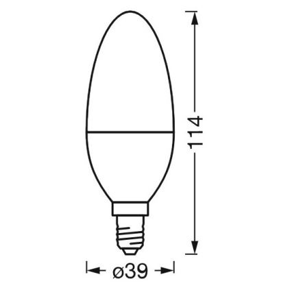 LED Stmievateľná antibakteriálna žiarovka B40 E14/4,9W/230V Wi-Fi - Ledvance