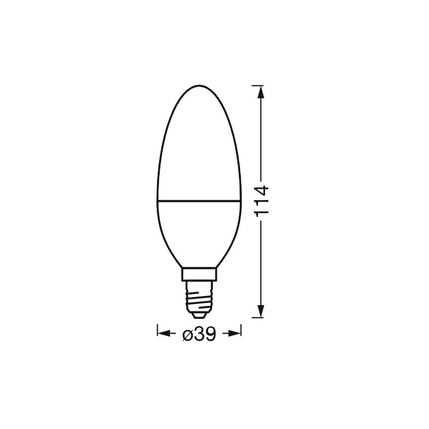 LED Stmievateľná antibakteriálna žiarovka B40 E14/4,9W/230V Wi-Fi - Ledvance
