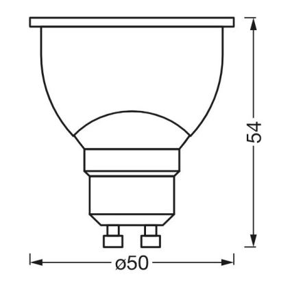 LED Stmievateľná antibakteriálna žiarovka PAR16 GU10/4,9W/230V Wi-Fi - Ledvance