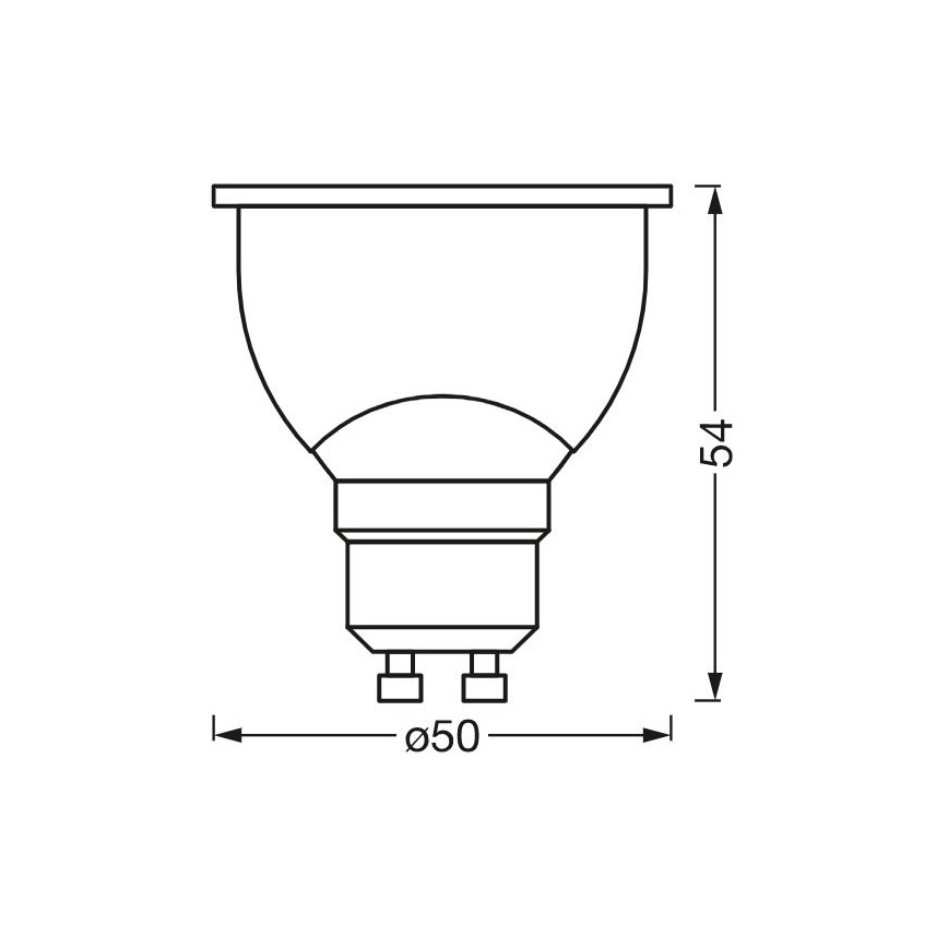 LED Stmievateľná antibakteriálna žiarovka PAR16 GU10/4,9W/230V Wi-Fi - Ledvance