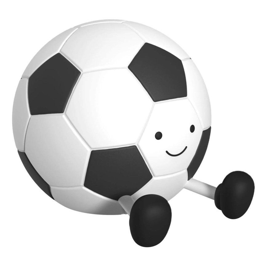 LED Stmievateľná detská dotyková lampa FOOTBALL LED/2W/5V USB 1200 mAh biela/čierna