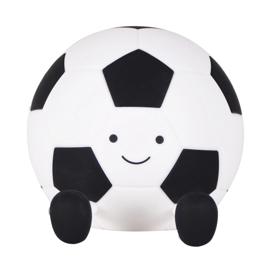 LED Stmievateľná detská dotyková lampa FOOTBALL LED/2W/5V USB 1200 mAh biela/čierna