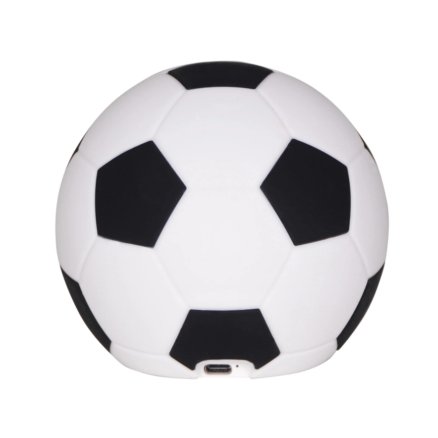 LED Stmievateľná detská dotyková lampa FOOTBALL LED/2W/5V USB 1200 mAh biela/čierna
