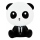 LED Stmievateľná detská dotyková lampa PANDA LED/2,5W/3,7V 1200 mAh