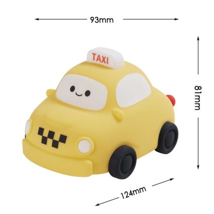 LED Stmievateľná detská dotyková lampa TAXI LED/1W/5V USB 1200 mAh taxi žltá