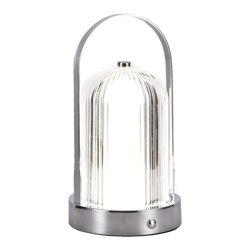 LED Stmievateľná dobíjacia dotyková stolná lampa LED/1W/5V 3000-6000K 1800 mAh matný chróm
