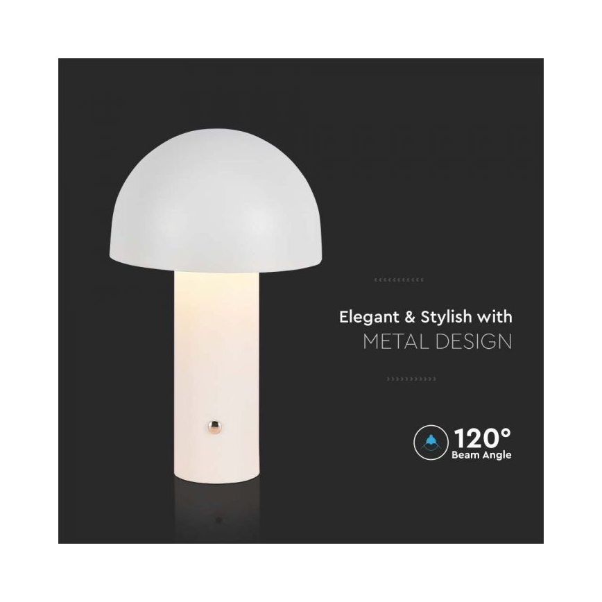 LED Stmievateľná dobíjacia dotyková stolná lampa LED/1W/5V 3000-6000K 1800 mAh biela