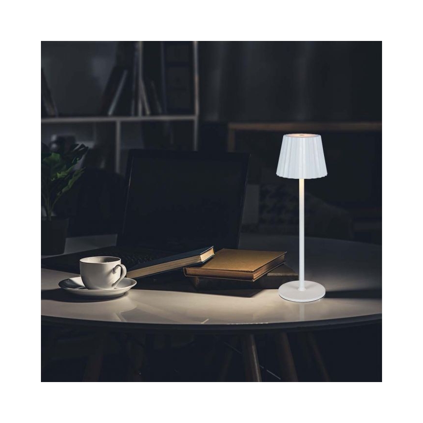 LED Stmievateľná dobíjacia dotyková stolná lampa LED/4W/5V 3000-6000K 1800 mAh biela