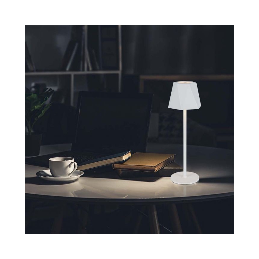 LED Stmievateľná dobíjacia dotyková stolná lampa LED/4W/5V 3000-6000K 1800 mAh biela