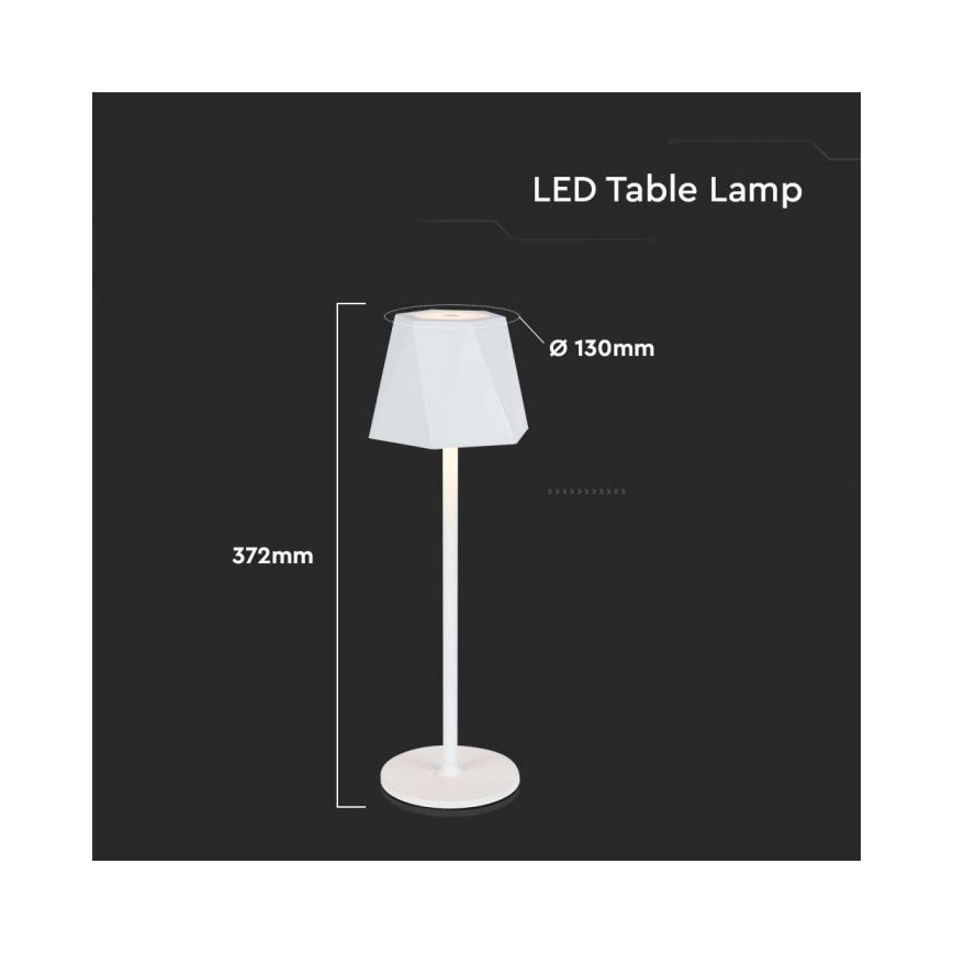 LED Stmievateľná dobíjacia dotyková stolná lampa LED/4W/5V 3000-6000K 1800 mAh biela