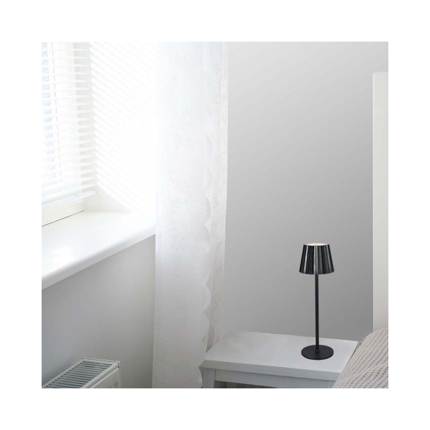LED Stmievateľná dobíjacia dotyková stolná lampa LED/4W/5V 3000-6000K 1800 mAh čierna