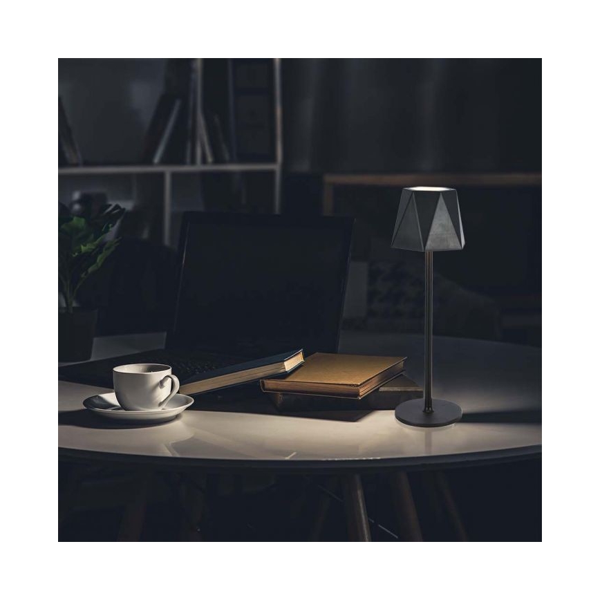 LED Stmievateľná dobíjacia dotyková stolná lampa LED/4W/5V 3000-6000K 1800 mAh čierna