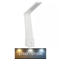 LED Stmievateľná dotyková dobíjacia stolná lampa USB LED/4W/5V 2700K-5700K biela/zlatá
