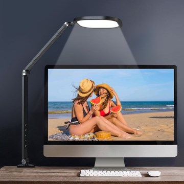 LED Stmievateľná dotyková flexibilná stolná lampa LED/15W/230V 3000-6500K CRI 96 čierna