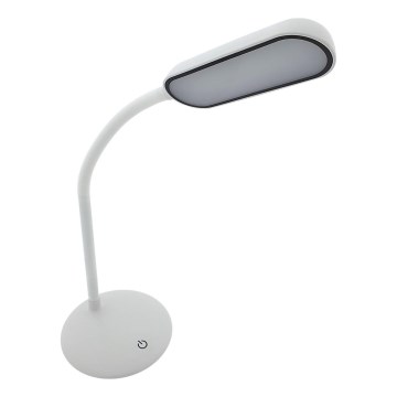 LED Stmievateľná dotyková flexibilná stolná lampa LED/6W/5V USB 1200 mAh biela