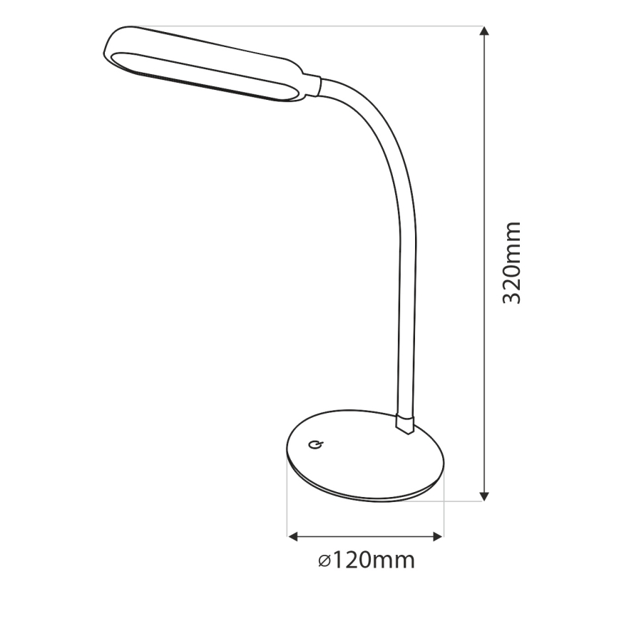 LED Stmievateľná dotyková flexibilná stolná lampa LED/6W/5V USB 1200 mAh biela