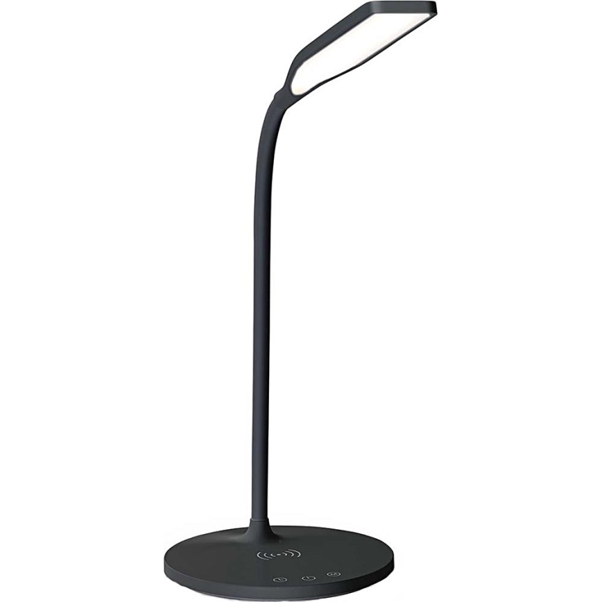 LED Stmievateľná dotyková flexibilná stolná lampa s 15W bezdrôtovým nabíjaním Qi LED/5,5W/230V 2700-6500K čierna