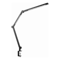 LED stmievateľná dotyková flexibilná stolná lampa s klipom LED/12W/230V 3000/4000/6000K čierna