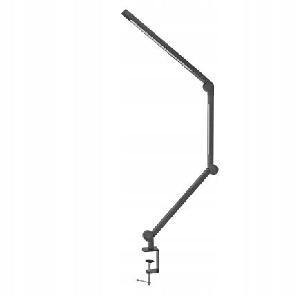LED stmievateľná dotyková flexibilná stolná lampa s klipom LED/12W/230V 3000/4000/6000K čierna