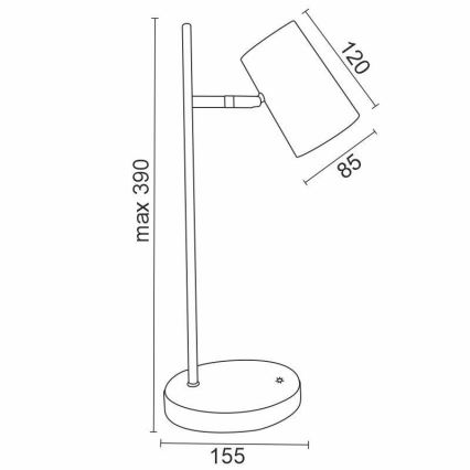 LED Stmievateľná dotyková stolná lampa ALICE LED/5W/230V biela