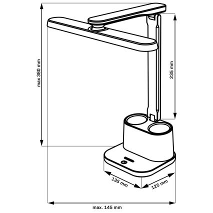 LED Stmievateľná dotyková stolná lampa BARI LED/6W/230V biela