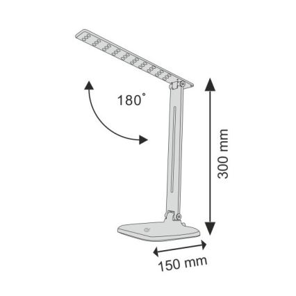 LED Stmievateľná dotyková stolná lampa JOWI LED/8W/230V čierna