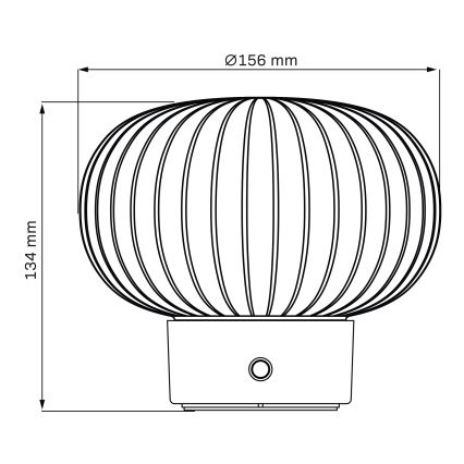 LED Stmievateľná dotyková stolná lampa LATTE LED/1,8W/5V USB 2000 mAh matný chróm/biela