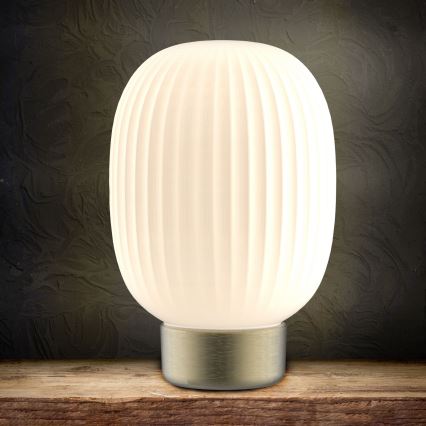 LED Stmievateľná dotyková stolná lampa LATTE LED/1,8W/5V USB 2000 mAh zlatá/biela