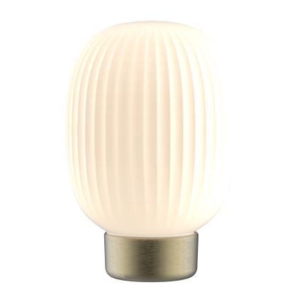 LED Stmievateľná dotyková stolná lampa LATTE LED/1,8W/5V USB 2000 mAh zlatá/biela