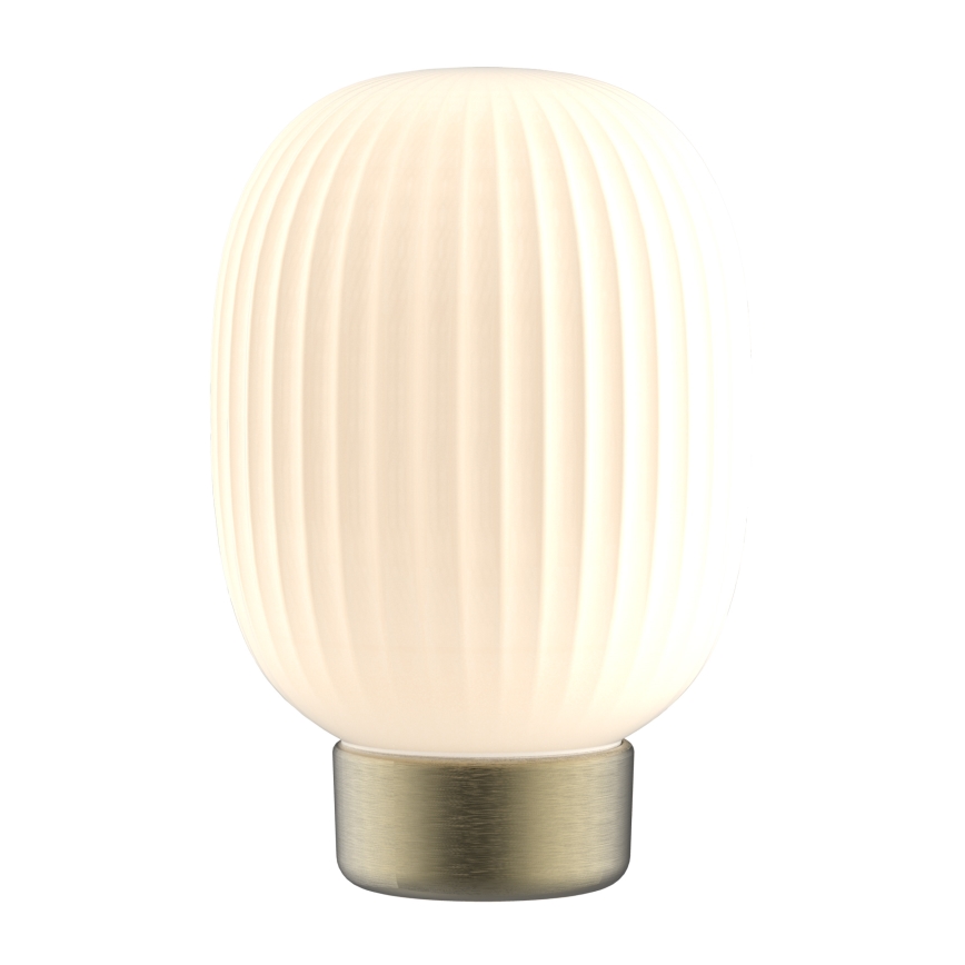 LED Stmievateľná dotyková stolná lampa LATTE LED/1,8W/5V USB 2000 mAh zlatá/biela