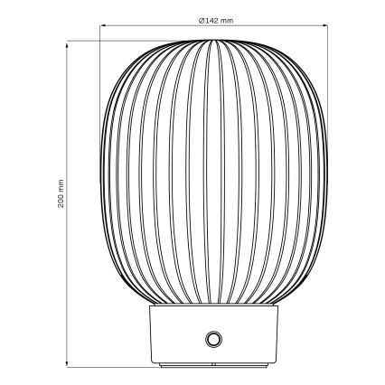 LED Stmievateľná dotyková stolná lampa LATTE LED/1,8W/5V USB 2000 mAh zlatá/biela