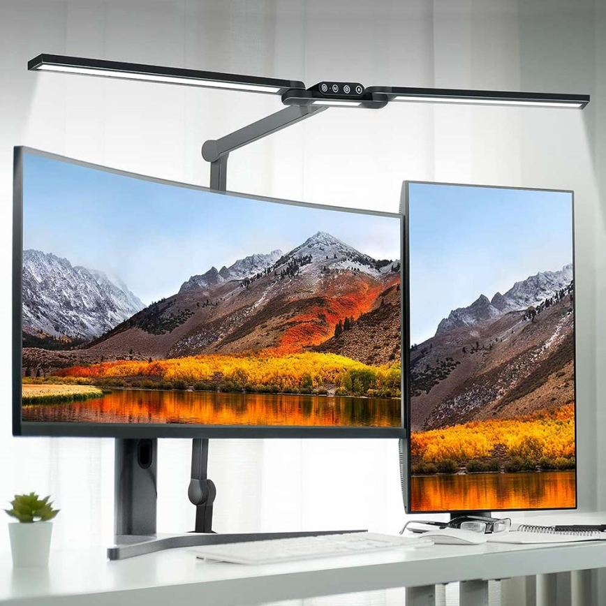 LED Stmievateľná dotyková flexibilná stolná lampa POINTIQ LED/24W/230V 3000-6500K CRI 92 čierna