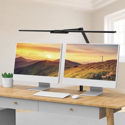 LED Stmievateľná dotyková flexibilná stolná lampa POINTIQ LED/24W/230V 3000-6500K CRI 92 čierna